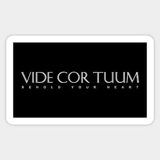 Latin Inspirational Quote: Vide Cor Tuum (Behold Your Heart) Sticker